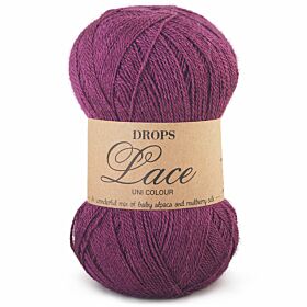 DROPS Lace Uni Colour - 4400 paars - Alpaca/Zijde Garen