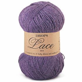 DROPS Lace Mix - 4434 paars/violet - Alpaca/Zijde Garen