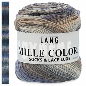 Lang Yarns Mille Colori Socks en Lace Luxe 45 duinen mix - Wol Garen
