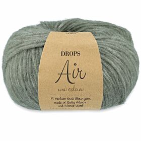DROPS Air 48 antiekgroen / zachtgroen (Uni Colour) - alpacagaren met merinowol
