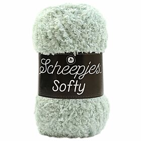 Scheepjes Softy - 498 lichtgrijs/groen - Polyester Garen
