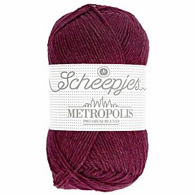 Scheepjes Metropolis 50 bogotá / wijnrood - Merino Sokkengaren