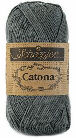 Scheepjes Catona 50 gram - 501 anthracite / antraciet - Katoen Garen