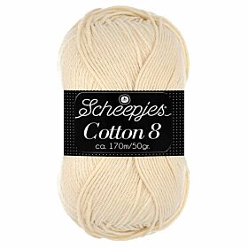 Scheepjes Cotton 8 - 501 naturel - Katoen Garen