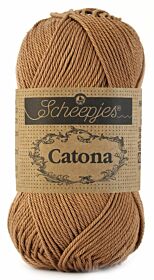 Scheepjes Catona 50 gram - 503 hazelnut / hazelnoot / bruin - Katoen Garen