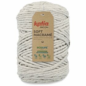 Katia Soft Macramé 503 lichtgrijs - Katoen Garen