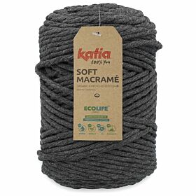 Katia Soft Macramé 504 donkergrijs - Katoen Garen