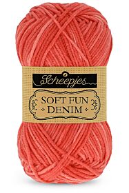Scheepjes Softfun Denim - 505 rood - Katoen/Acryl Garen 1