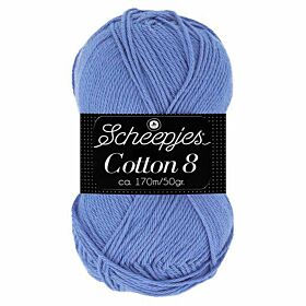 Scheepjes Cotton 8 - 506 korenbloem - Katoen Garen