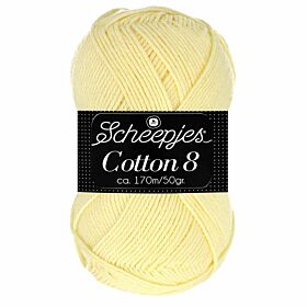 Scheepjes Cotton 8 - 508 lichtgeel - Katoen Garen
