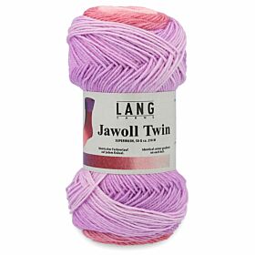 Lang Yarns Jawoll Twin 510 hyacint / lila-roze - Sokkenwol Garen