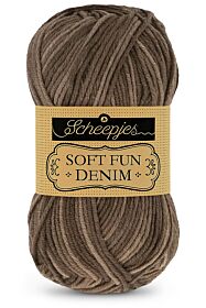 Scheepjes Softfun Denim - 510 donkerbruin - Katoen/Acryl Garen 1
