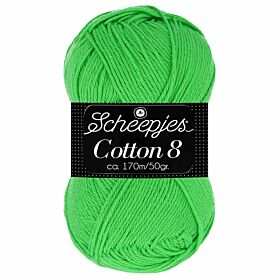 Scheepjes Cotton 8 - 517 groen - Katoen Garen