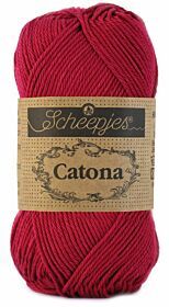 Scheepjes Catona 50 gram - 517 ruby / bordeauxrood - Katoen Garen