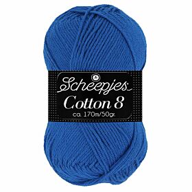 Scheepjes Cotton 8 - 519 kobaltblauw - Katoen Garen