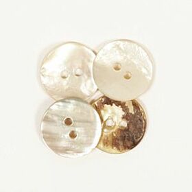 Drops Gebogen Knoop Wit Nr 521 - 15mm - Parelmoer Knopen