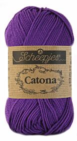 Scheepjes Catona 50 gram - 521 deep violet / donker violet - Katoen Garen