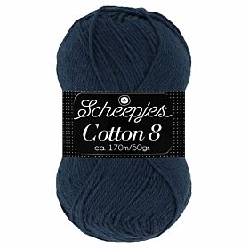 Scheepjes Cotton 8 - 527 marineblauw - Katoen Garen