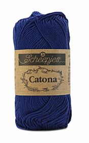 Scheepjes Catona 50 gram - 527 midnight / zeer donkerblauw - Katoen Garen