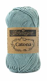 Scheepjes Catona 50 gram - 528 silver blue / grijsblauw - Katoen Garen
