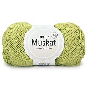 DROPS Muskat Uni Colour - 53 appelgroen - Katoen Garen