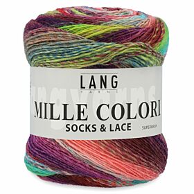 Lang Yarns Mille Colori Socks & Lace 53 paars/groen - Wol Garen