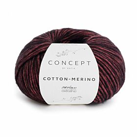 Katia Concept Cotton-Merino - 53 rood-zwart - Katoen/Merino Garen