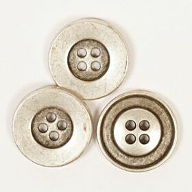 Drops Ronde Knoop Zilver Nr 533 - 20mm - Metalen Knopen