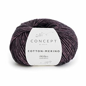 Katia Concept Cotton-Merino - 54 roze-zwart - Katoen/Merino Garen