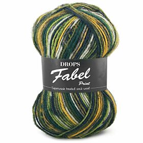 DROPS Fabel Print - 542 groen - Wol Garen