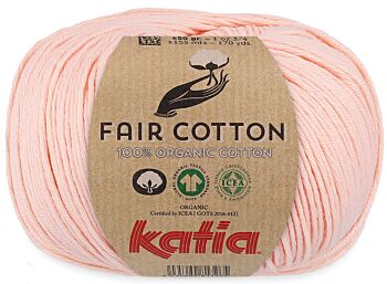 Katia Fair Cotton - 55 licht babyroze - Biologisch Katoengaren