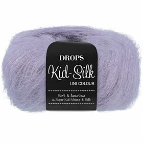Drops Kid-Silk 55 mistig lila (Uni Colour) - mohair super kid wol met zijde garen