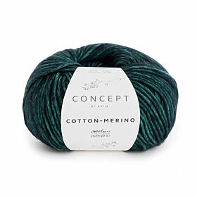 Katia Concept Cotton-Merino - 56 mintgroen-zwart - Katoen/Merino Garen