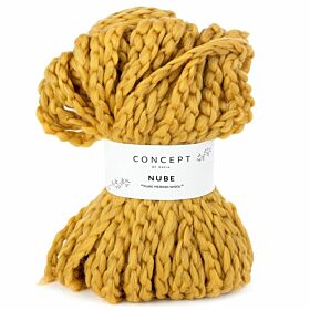 Katia Concept Nube - 56 mosterdgeel - Dik Merinowol Garen 1