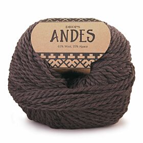DROPS Andes Uni Colour - 5610 bruin - Wol & Garen