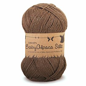DROPS BabyAlpaca Silk Uni Colour - 5670 bruin - Wol & Garen