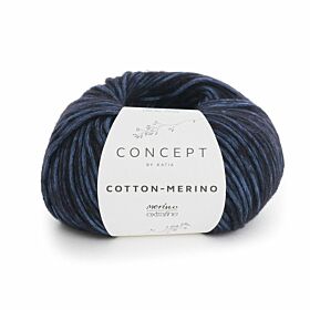 Katia Concept Cotton-Merino - 57 nachtblauw-zwart - Katoen/Merino Garen
