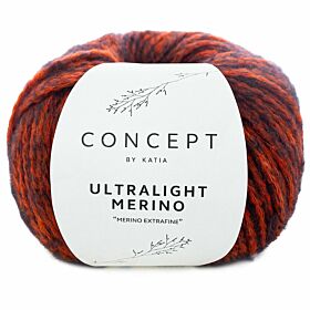 Katia Concept Ultralight Merino - 58 oranje-zwart - Garen
