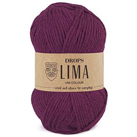 DROPS Lima Uni Colour - 5820 robijn - Wol Garen 1