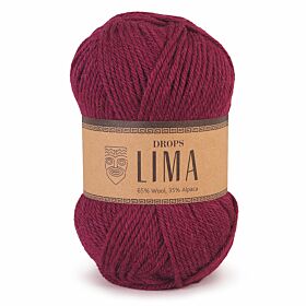 DROPS Lima Uni Colour - 5820 robijnrood - Wol Garen