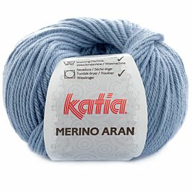 Katia Merino Aran 59 licht jeansblauw - Merinogaren