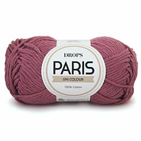 DROPS Paris Uni Colour - 60 mauve / donker oudroze - Katoen Garen
