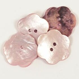 Drops Bloem Knoop Blush Nr 602 - 25mm - Parelmoer Knopen
