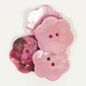 Drops Bloem Knoop Roze Nr 603 - 25mm - Parelmoer Knopen