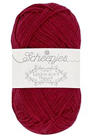 Scheepjes Linen Soft - 604 donkerrood - Linnen/Katoen Garen 1