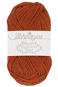 Scheepjes Linen Soft - 609 roest oranje - Linnen/Katoen Garen 1