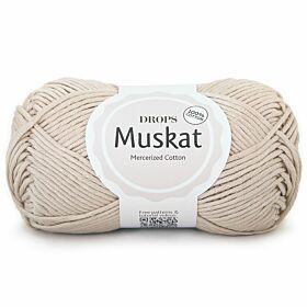 DROPS Muskat Uni Colour - 61 lichtbeige - Katoen Garen