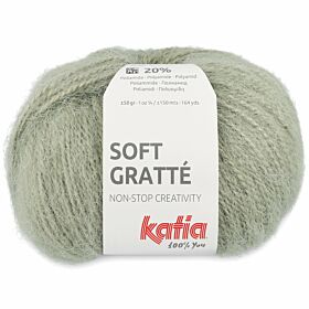 Katia Soft Gratté 61 saliegroen - Mohair-Look Acryl Garen
