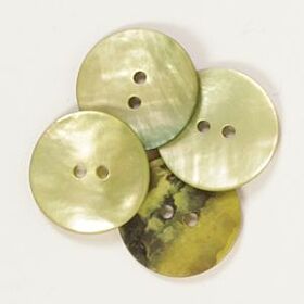 Drops Ronde Knoop Groen Nr 611 - 20mm - Parelmoer Knopen