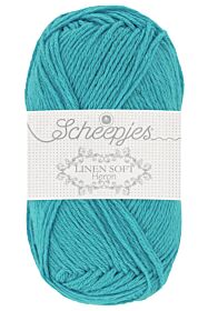 Scheepjes Linen Soft - 614 turquoise - Linnen/Katoen Garen 1